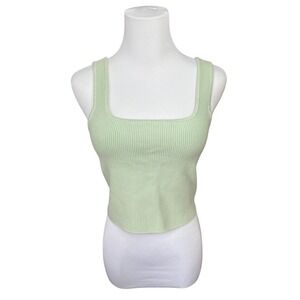 Abercrombie‎ & Fitch Ottoman Ribbed Cropped Sweater Tank Top LARGE Pastel SALE